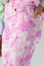 Pink Tie Dye Bengaline Jean - Final Sale
