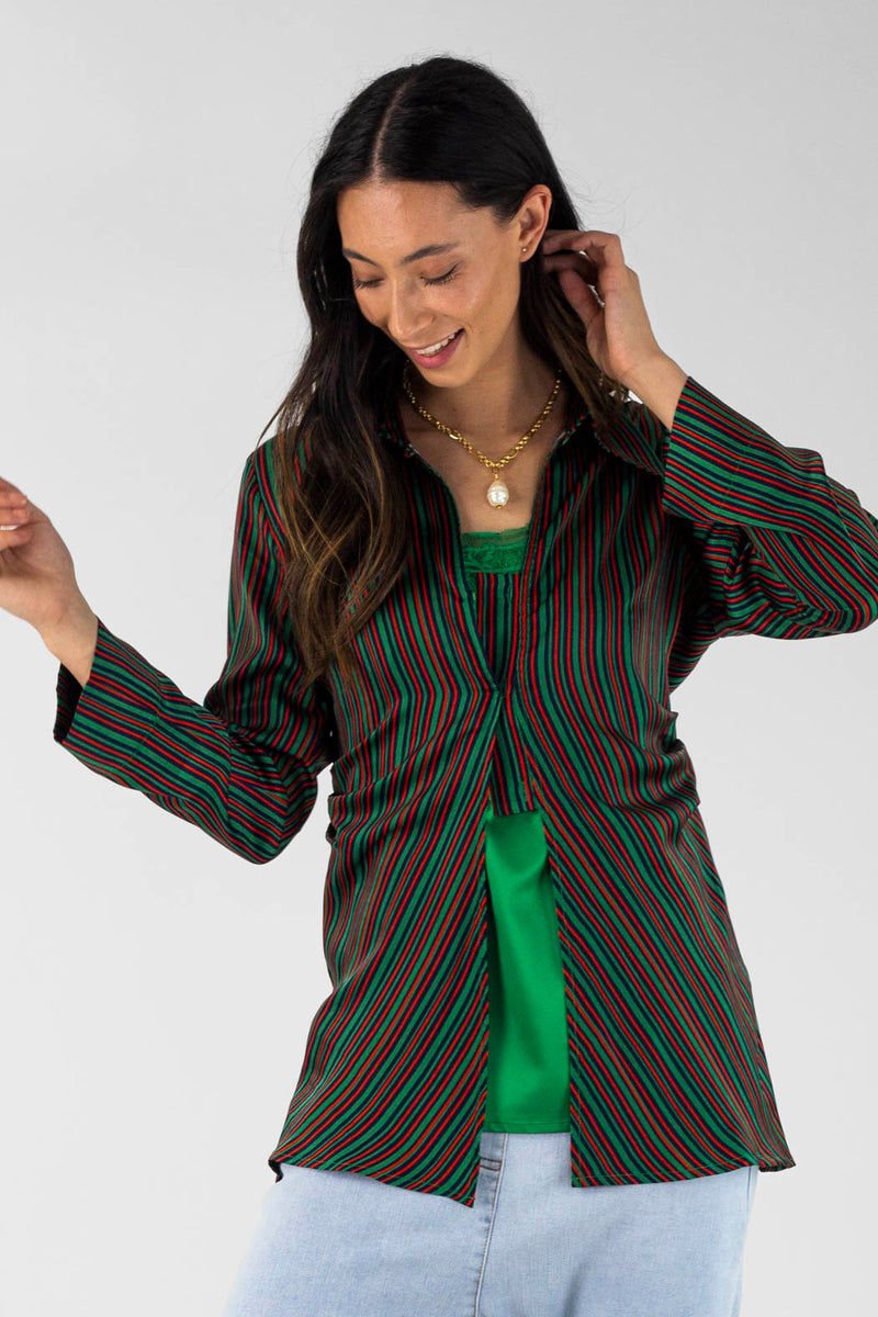 Stripe Print Nova Shirt - Final Sale