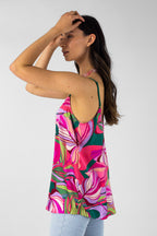 Pink Leaf Silky Lily Cami - Final Sale