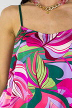 Pink Leaf Silky Lily Cami - Final Sale
