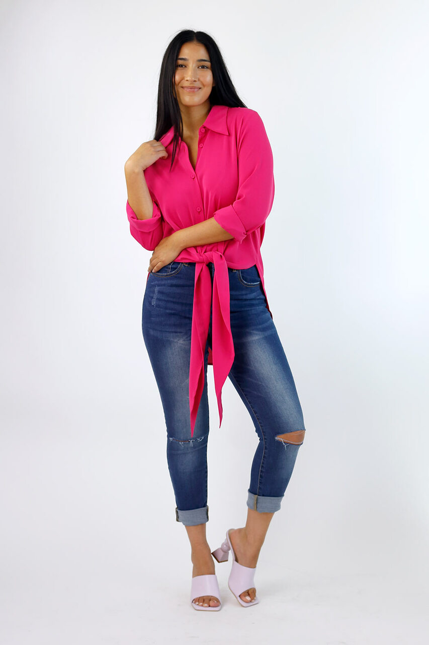 Hot Pink Soft Touch Zhoush Shirt - SALE