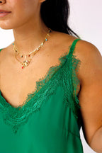 Green Soft Touch Lace Cami - FINAL SALE