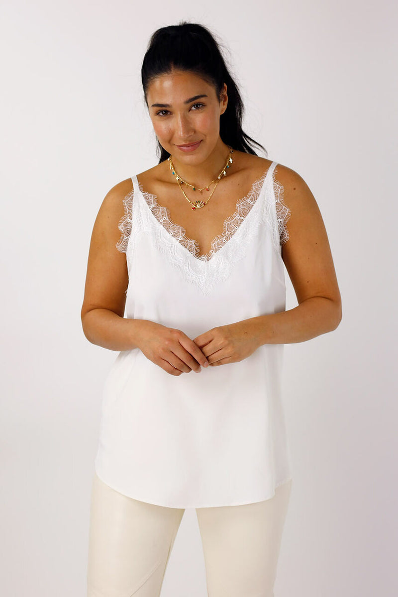 Ivory Soft Touch Lace Cami