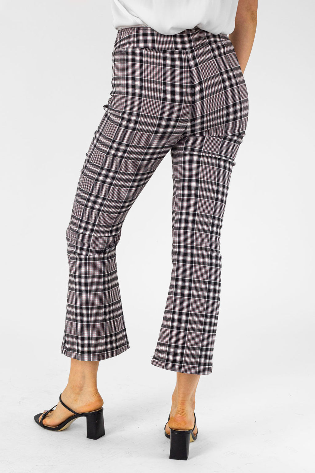 Check Pull On Cropped Flare - Final Sale