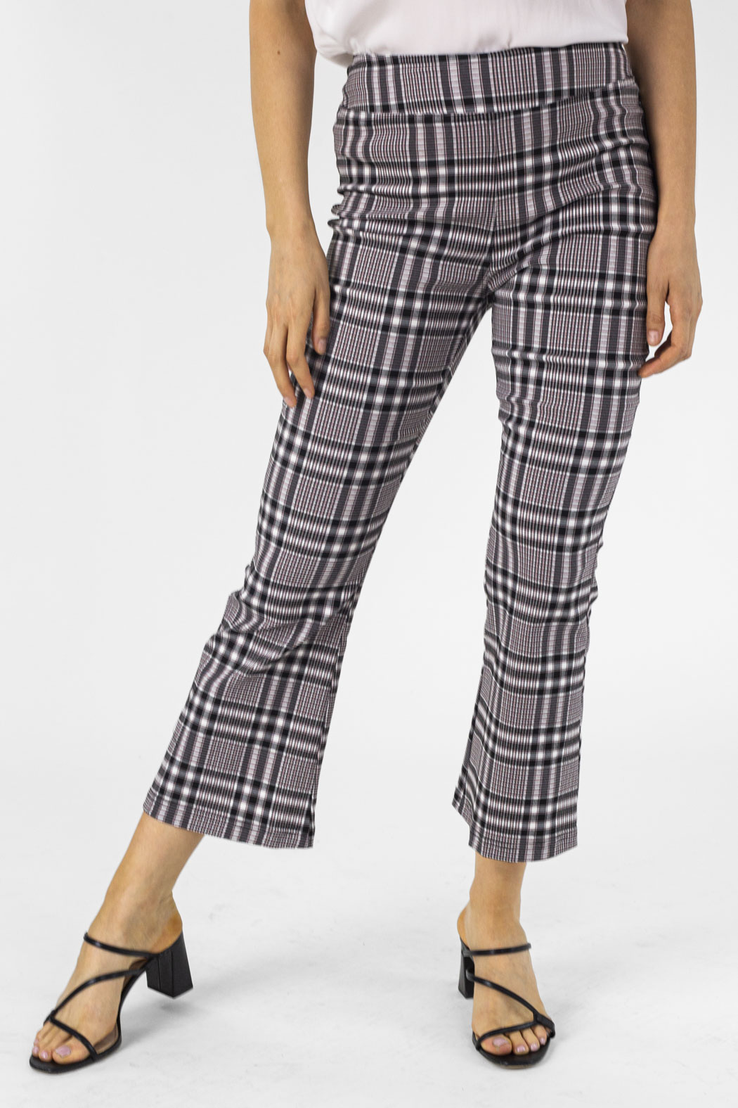 Check Pull On Cropped Flare - Final Sale