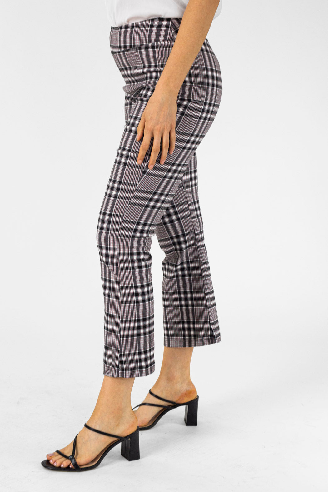 Check Pull On Cropped Flare - Final Sale
