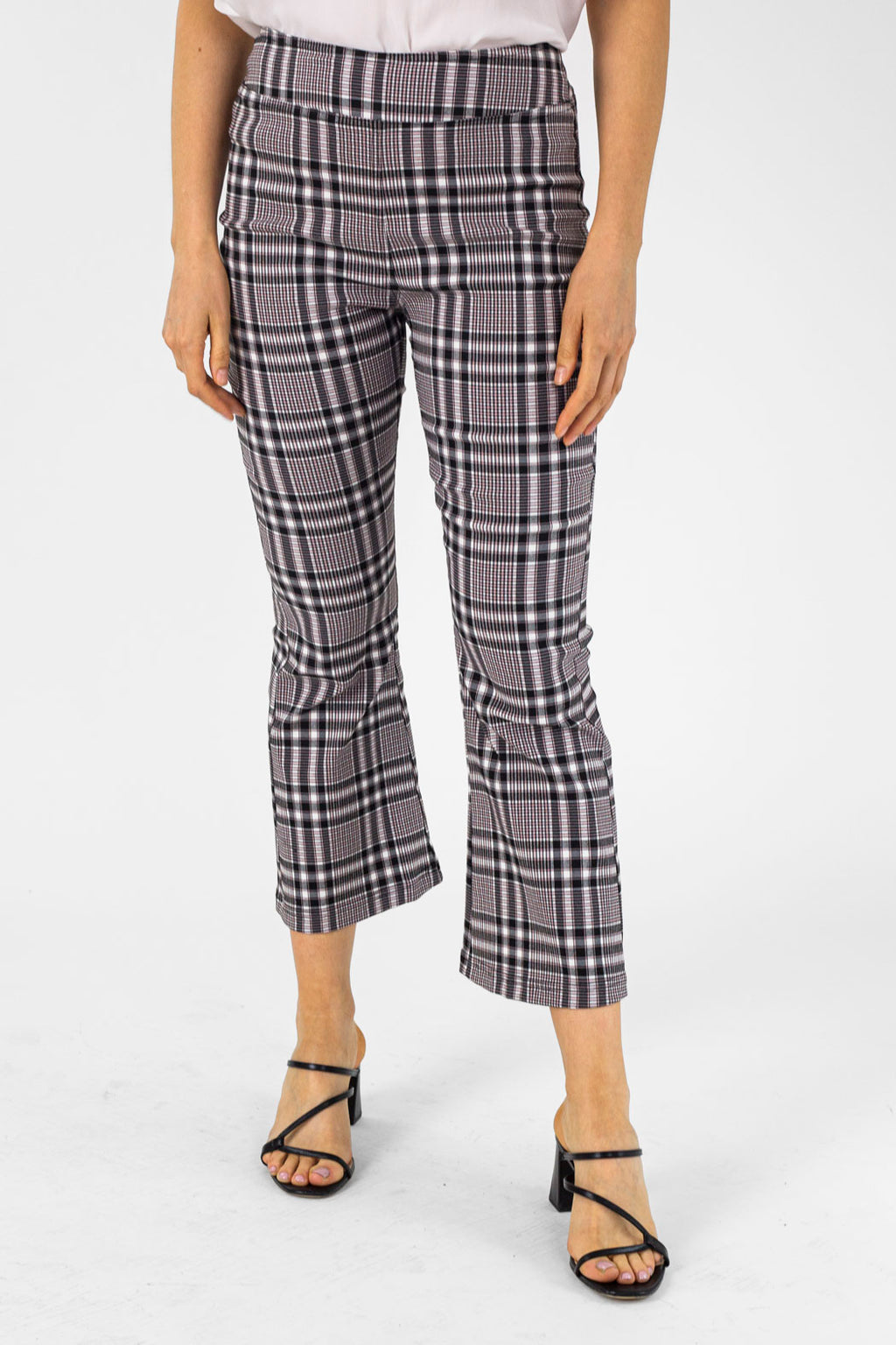 Check Pull On Cropped Flare - Final Sale