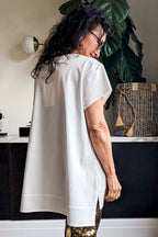 White V-neck T-shirt - Final Sale