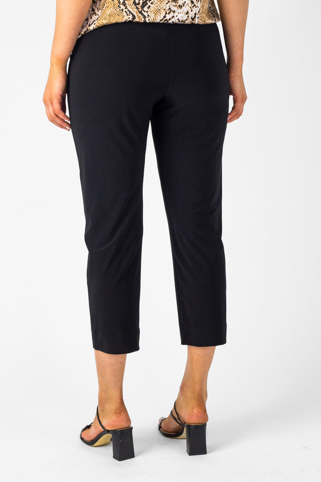 Black Superior Jersey Easy Fit Crop Pant - Final Sale