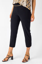 Black Superior Jersey Easy Fit Crop Pant - Final Sale