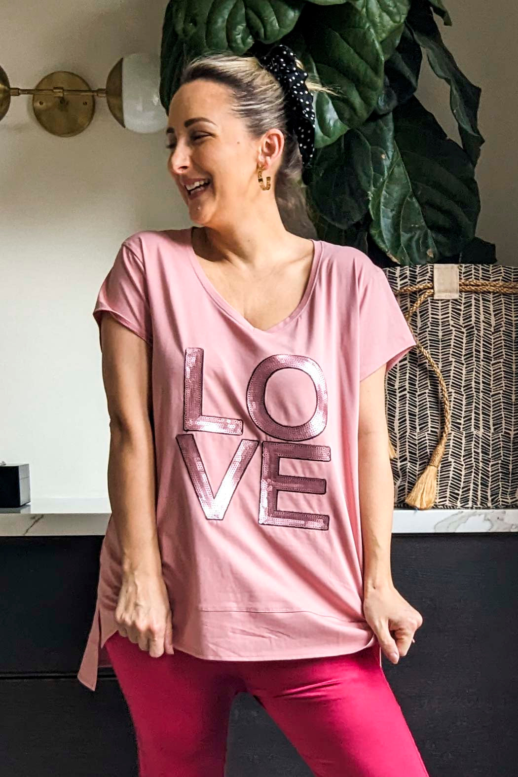 Rose Love V-neck T-shirt - Final Sale