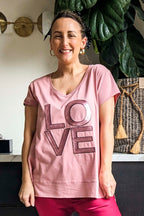 Rose Love V-neck T-shirt - Final Sale