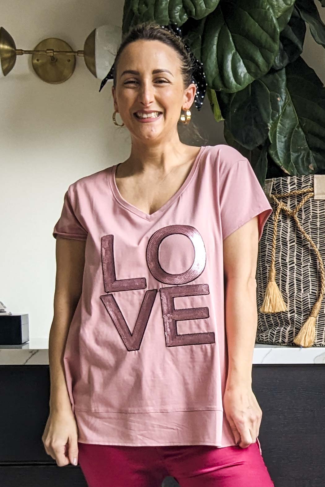 Rose Love V-neck T-shirt - Final Sale