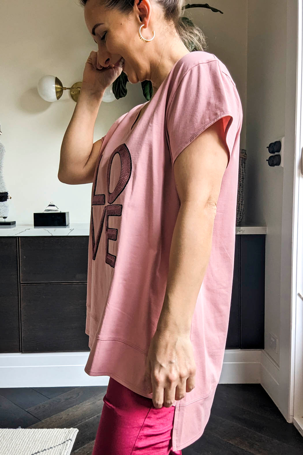 Rose Love V-neck T-shirt - Final Sale