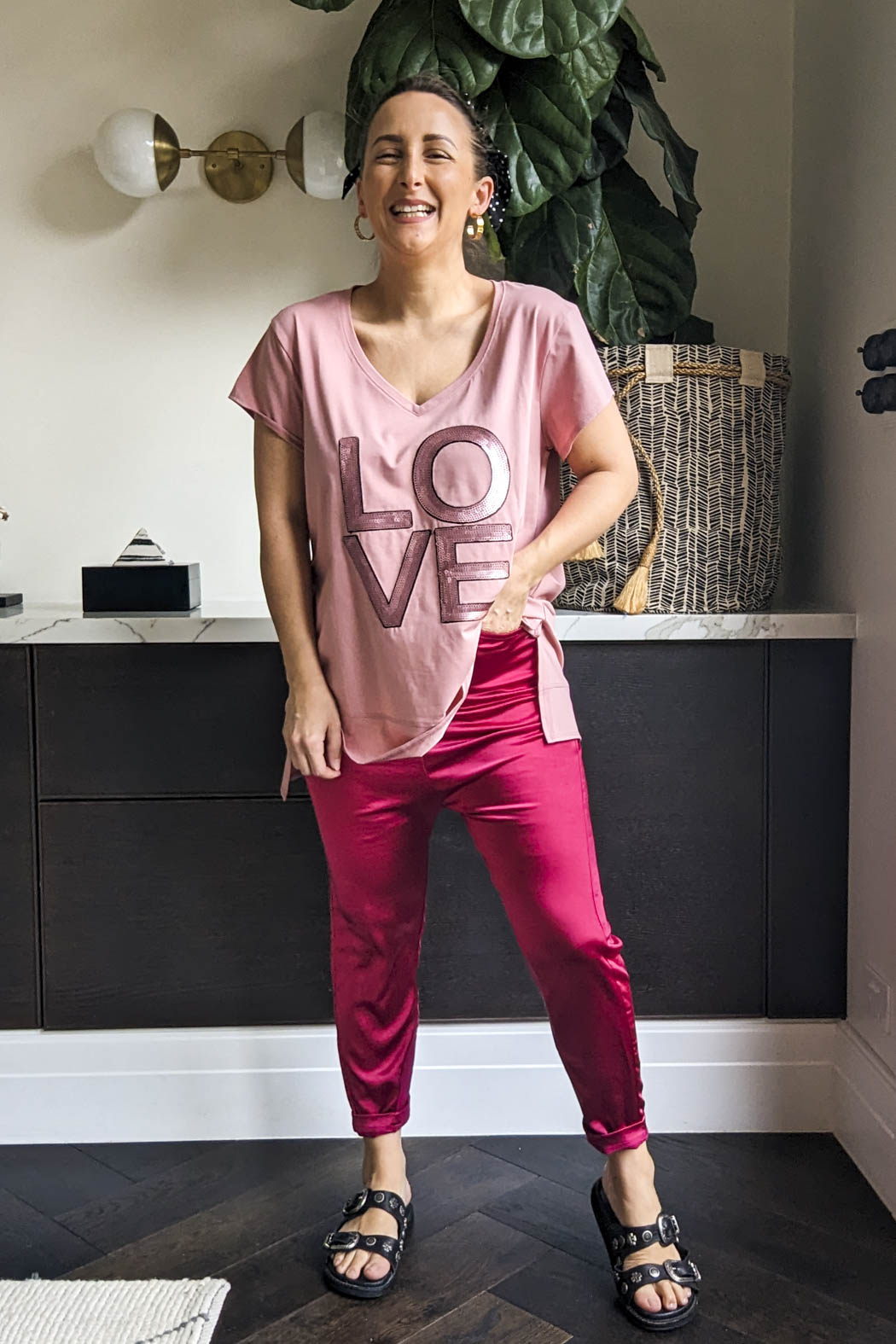Rose Love V-neck T-shirt - Final Sale