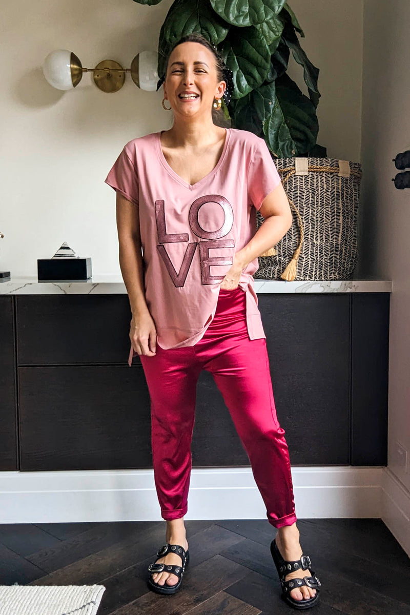 Rose Love V-neck T-shirt - Final Sale