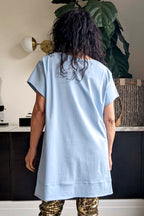 Chambray Blue V-neck T-shirt