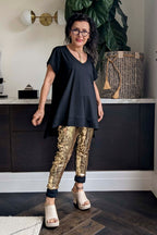 Black V-neck T-shirt - Final Sale