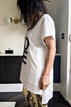 White Love V-neck T-shirt - Final Sale