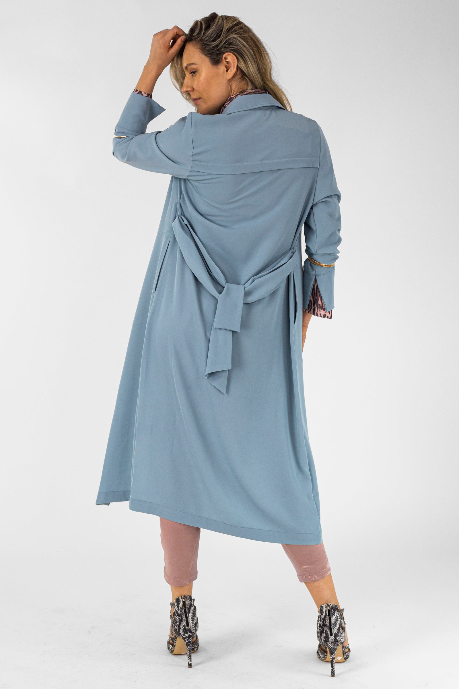 Duck Egg Euro Trench Coat - SALE
