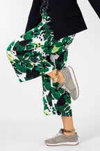 Green Leaf Silky Crop Culottes - Final Sale