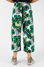 Green Leaf Silky Crop Culottes - Final Sale
