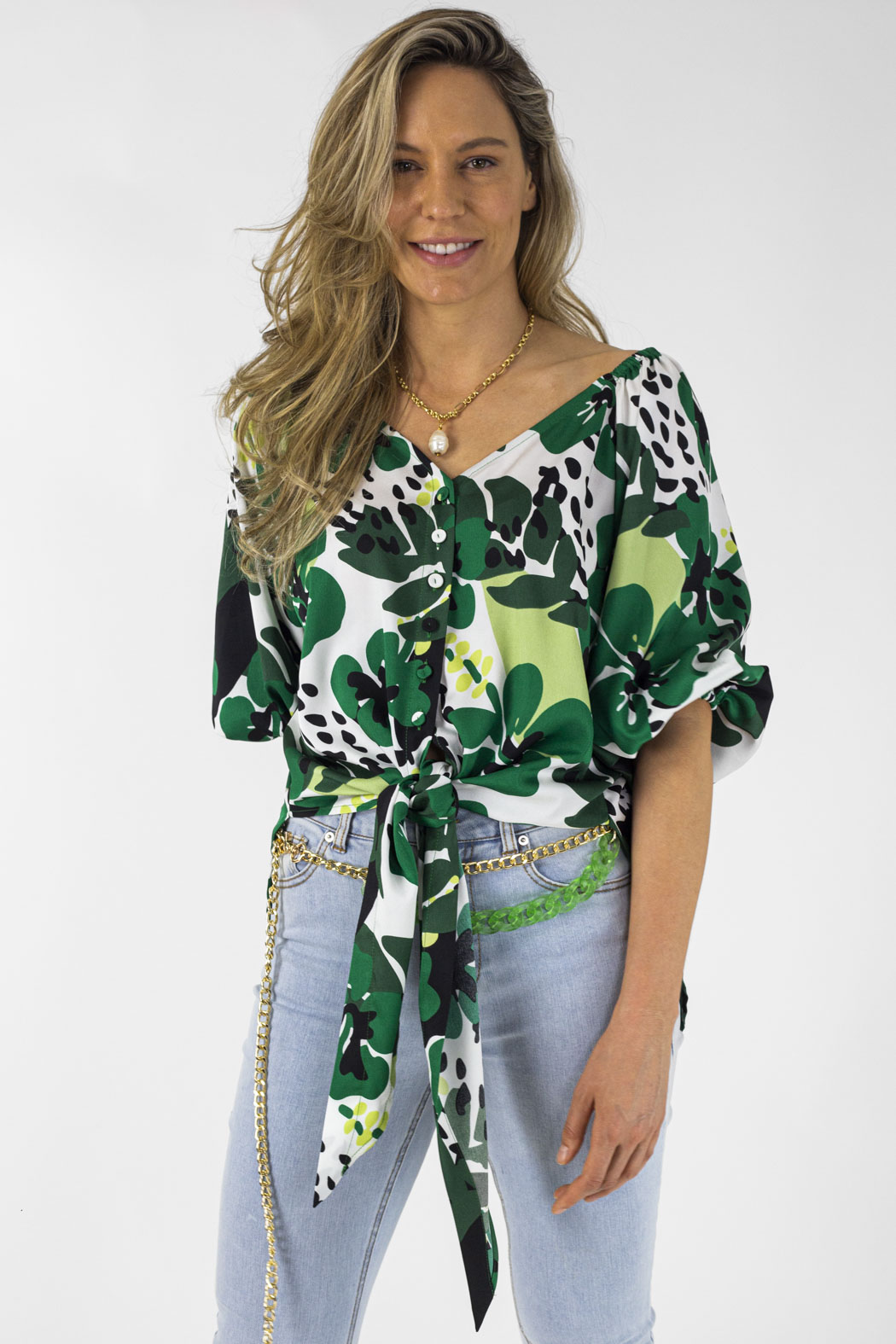 Green Bustier Zhoush Shirt