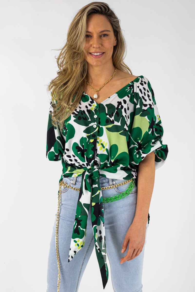 Green Bustier Zhoush Shirt