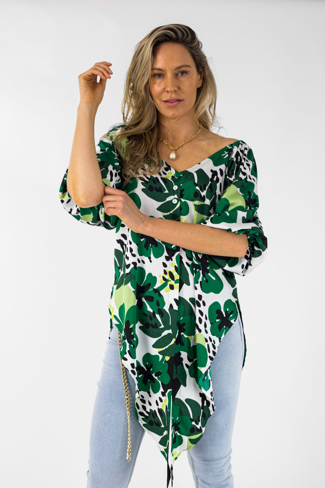 Green Bustier Zhoush Shirt