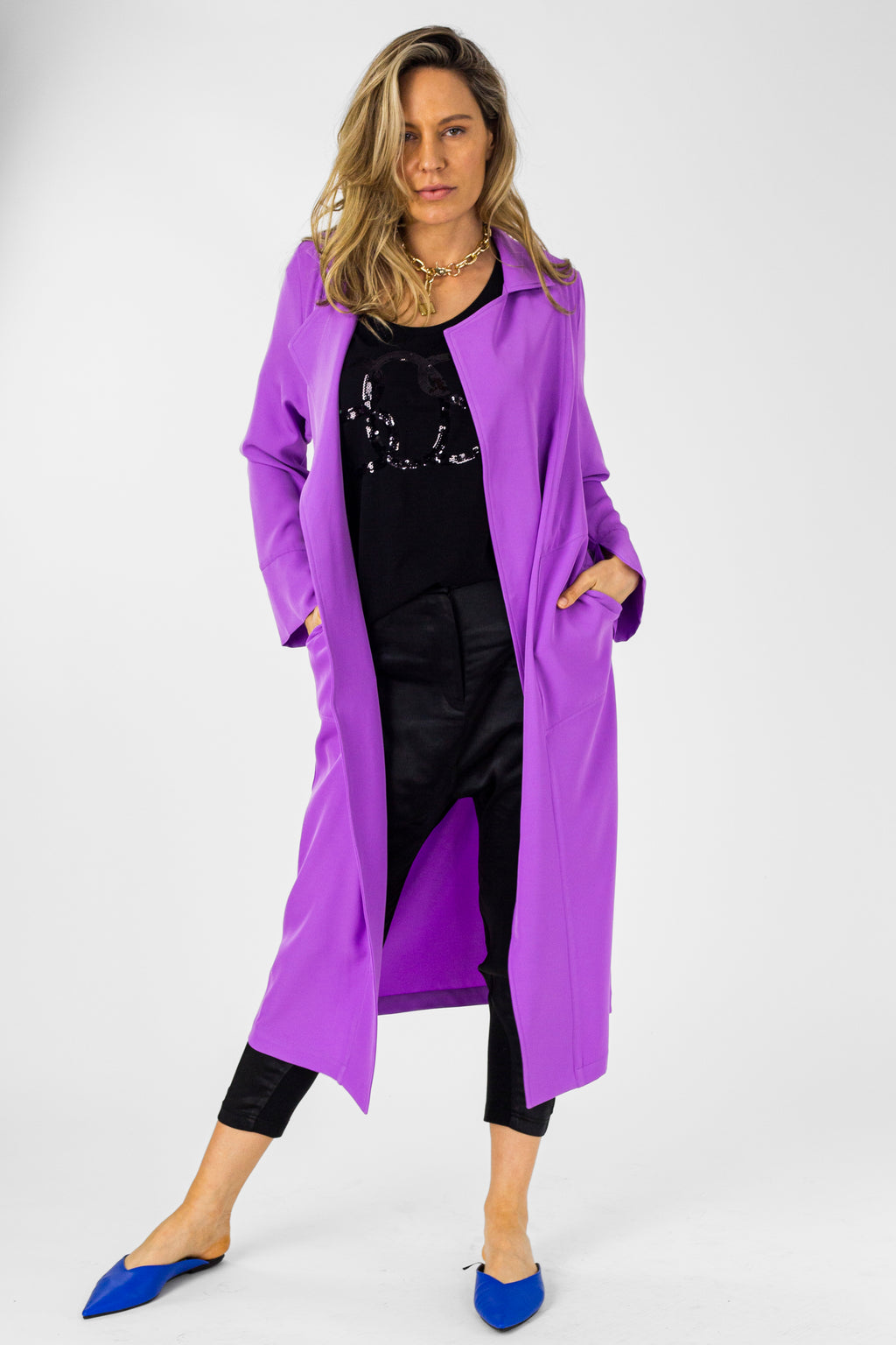 Lilac Euro Trench Coat Nt