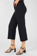 Black Textured Wide Flare - Sale