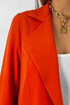 Orange Euro Trench Coat