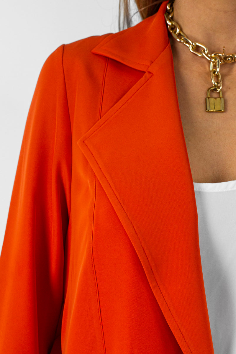 Orange Euro Trench Coat