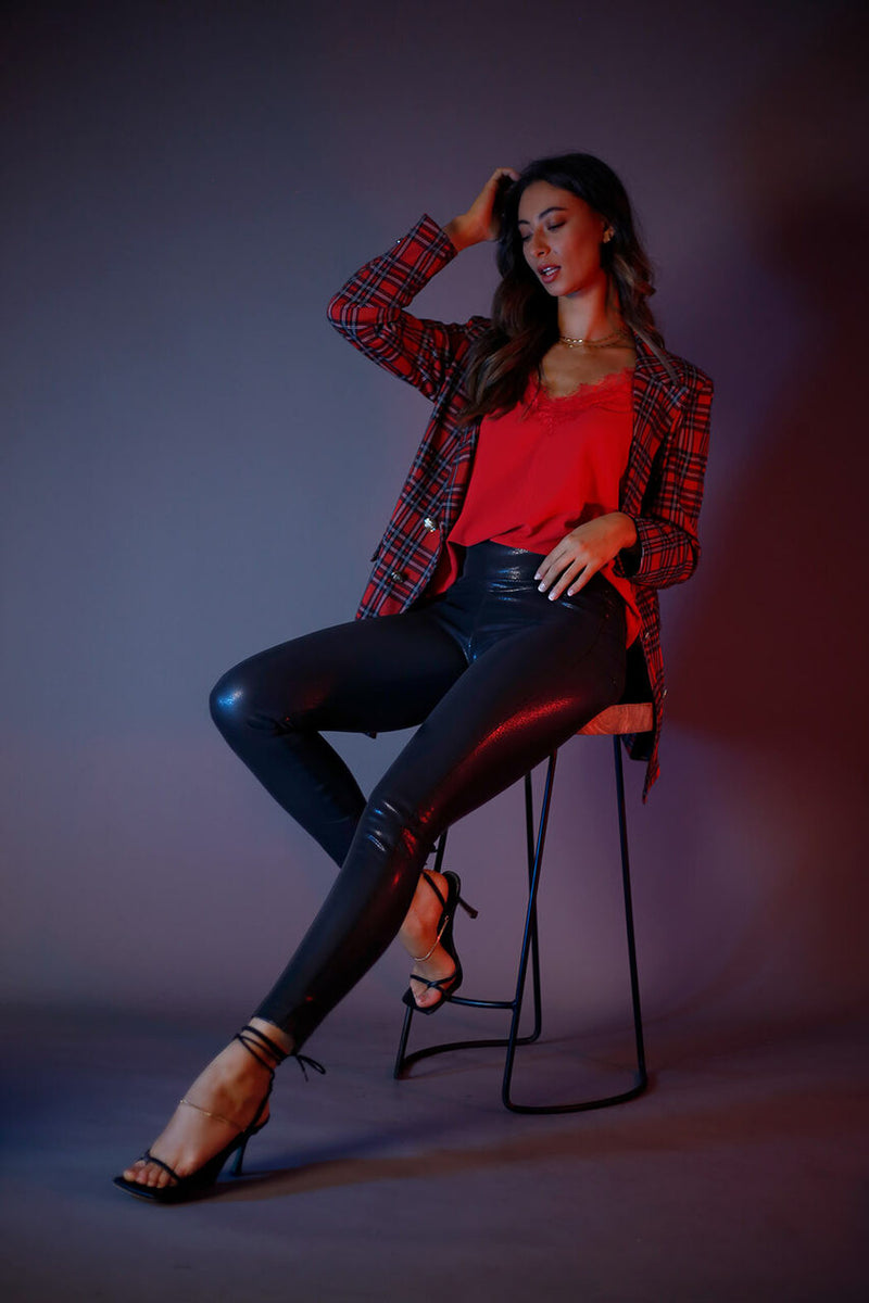 Shimmer Vegan Leather Miracle Pant - SALE