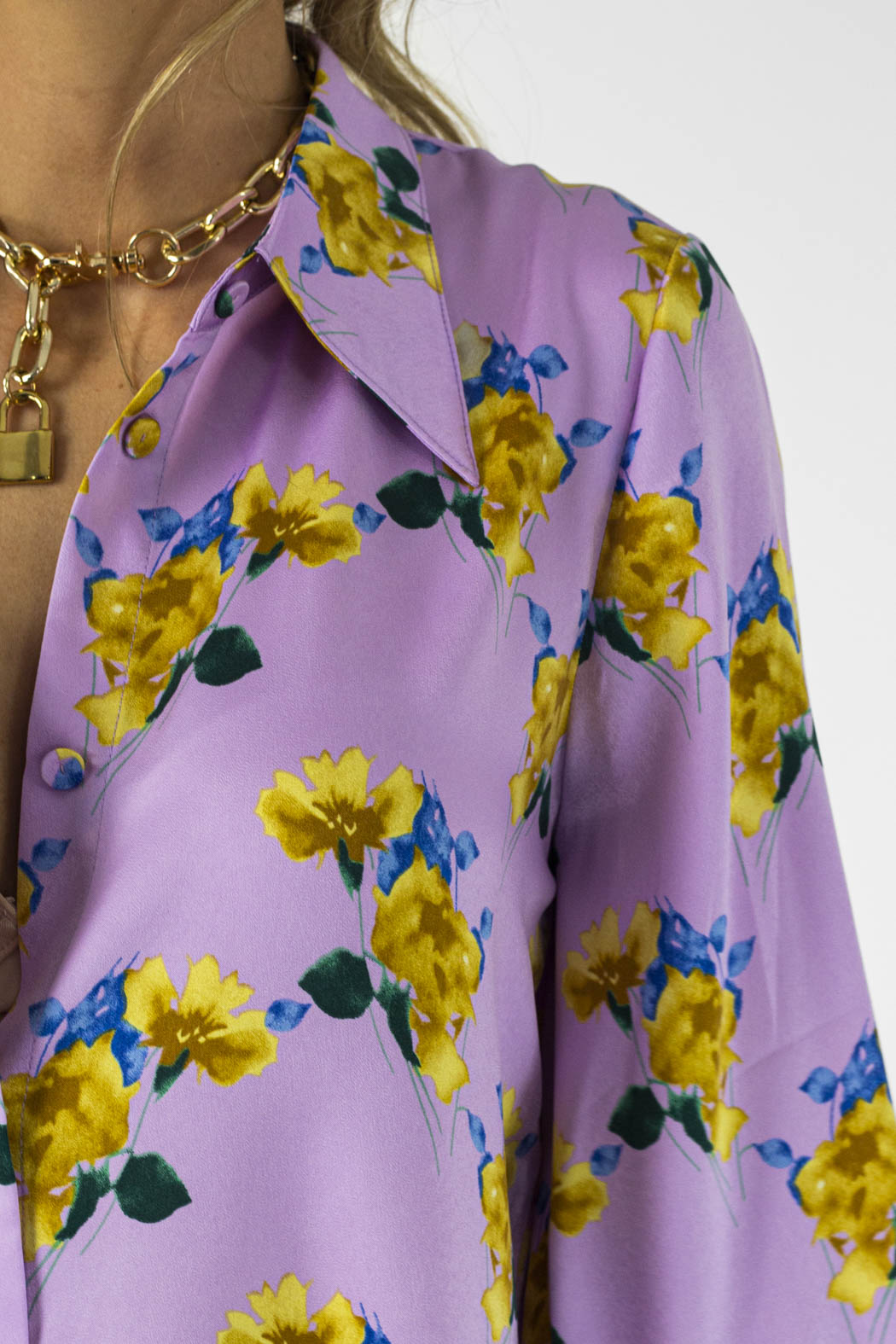Lilac Floral Zhoush Shirt - Final Sale