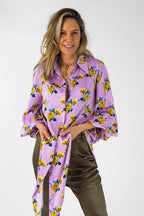 Lilac Floral Zhoush Shirt - Final Sale