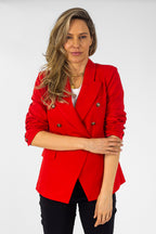 Red Shimmer Sisca Blazer - Sale