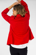 Red Shimmer Sisca Blazer - Sale