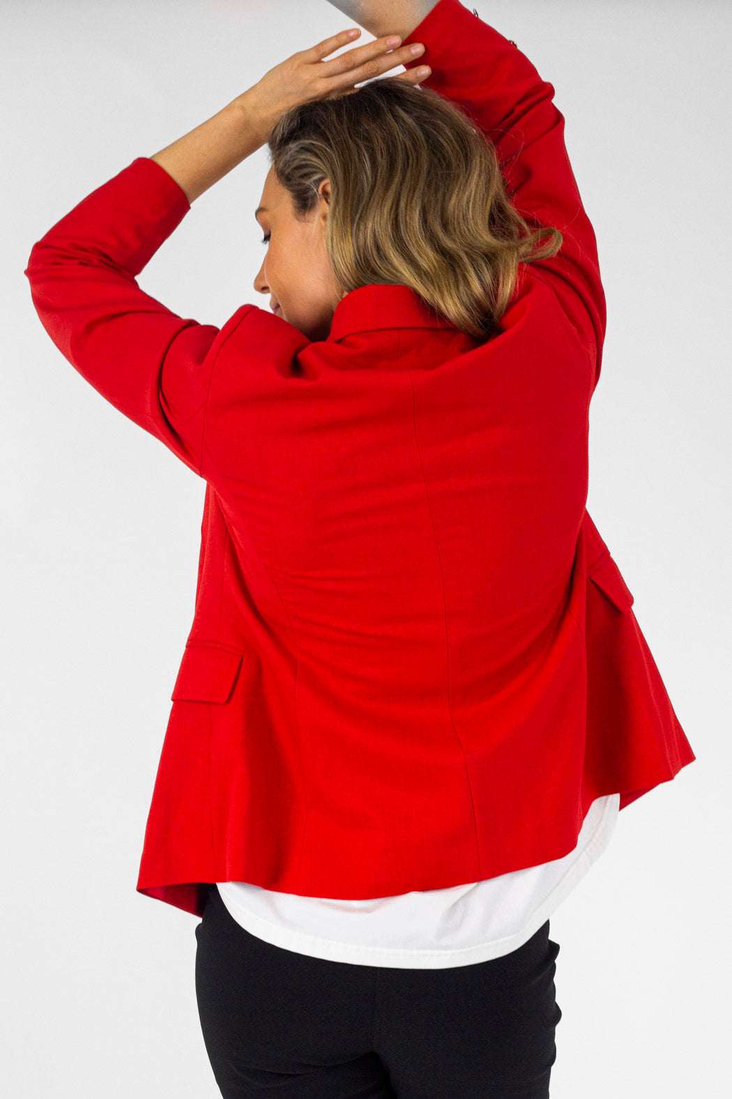 Red Shimmer Sisca Blazer - Sale