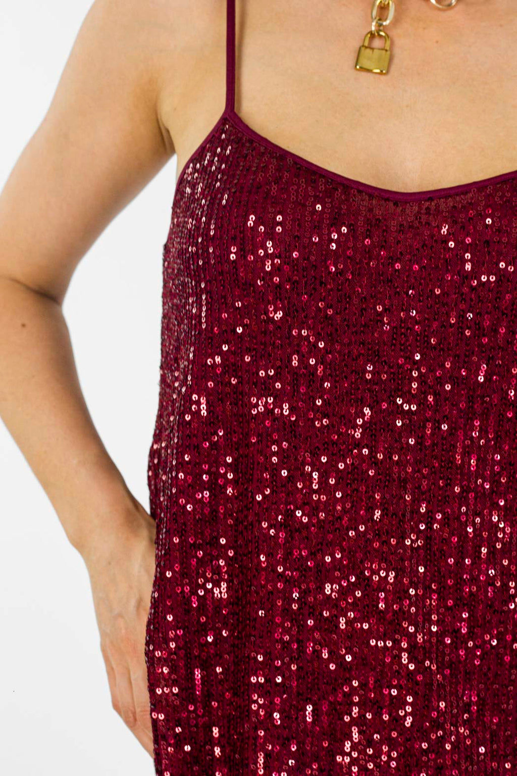 Red Sequin Cami - Final Sale