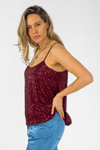 Red Sequin Cami - Final Sale