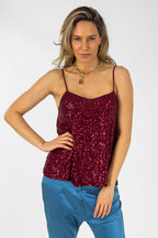 Red Sequin Cami - Final Sale