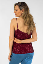 Red Sequin Cami - Final Sale