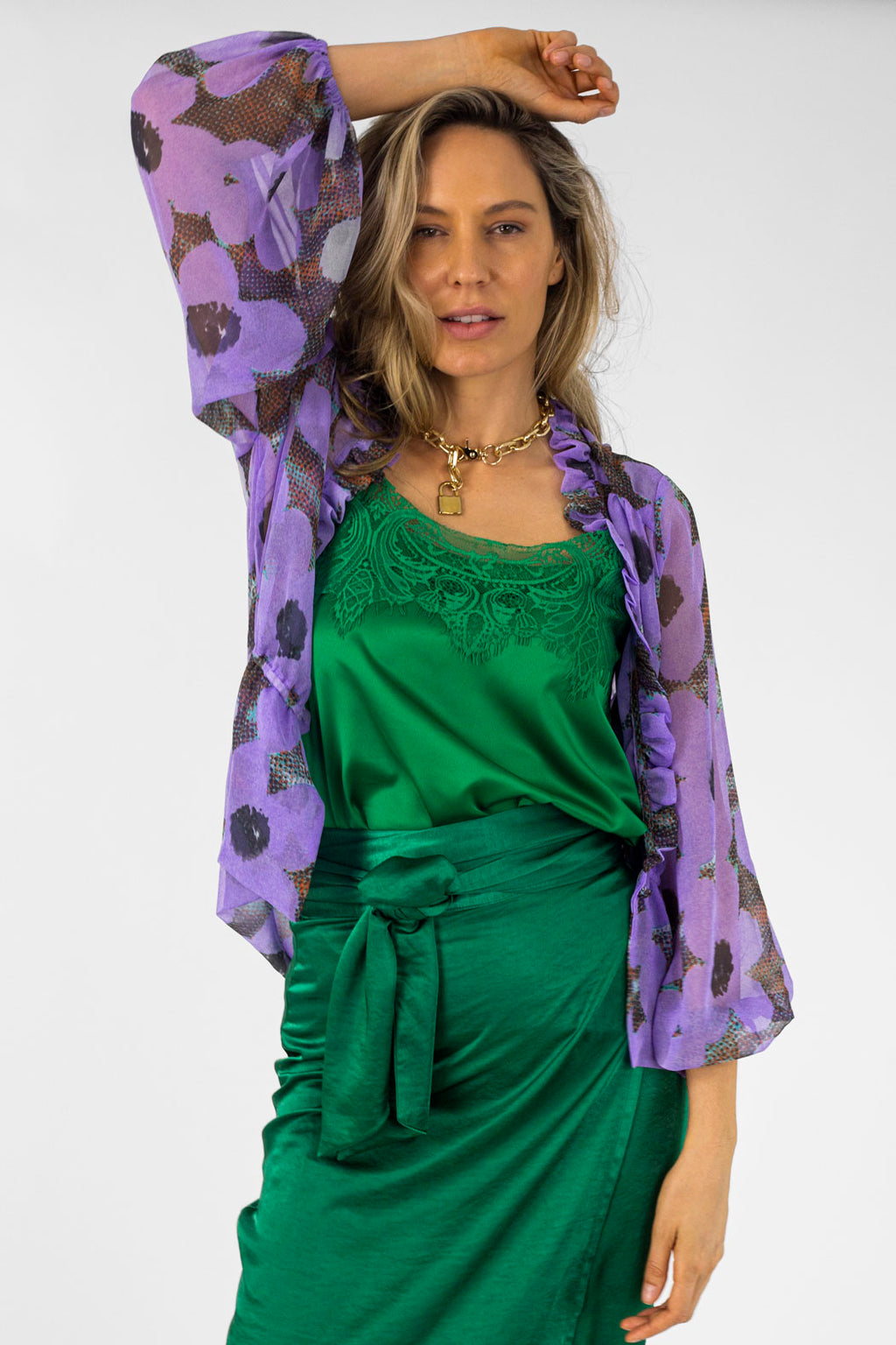 Lilac Print Bolero - Final Sale