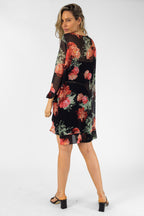 Red Floral Chiffon Tunic - Final Sale