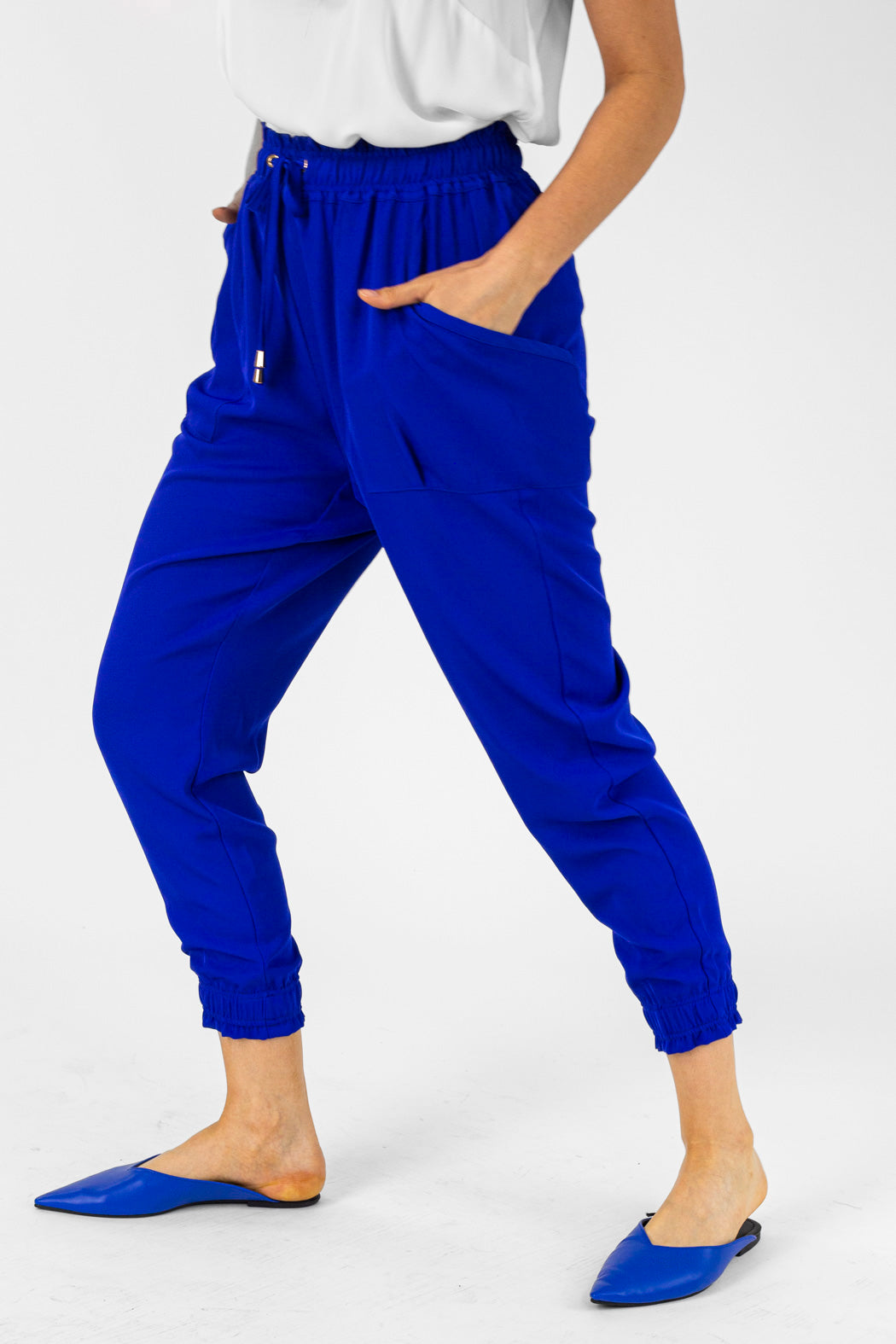 Cobalt Euro Slouch Pants - Final Sale