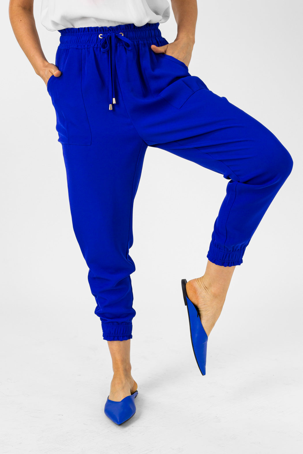 Cobalt Euro Slouch Pants - Final Sale
