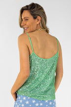 Mint Sequin Cami - Final Sale