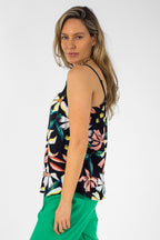 Black Floral Cami - Final Sale