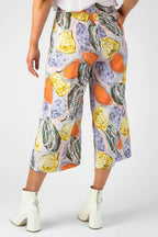 Orange Lilac Silky Crop Culottes - Final Sale